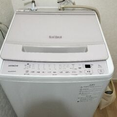 HITACHI インバーター洗濯機８ｋｇ  ビートウォッシュ ホワイトラベンダー  2023年製の画像