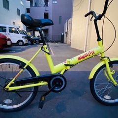 ※決まりました！※　20 インチのミニサイクル。傷が多いんで、整備だけして現場渡しでお願いします。防犯登録料も込みの価格なので、譲渡証明とか面倒なのは一切なく、そのまま乗れますよの画像
