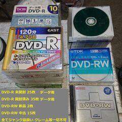 ジャンク品 使用可 DVD-R DVD-RW データ用 約60枚セットの画像
