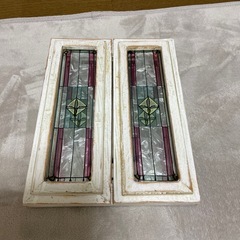 ステンドグラス  窓の形の鏡  雑貨の画像