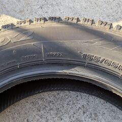 優良中古２０２３年ブリヂストン冬タイヤ工賃込み１５５／６５Ｒ１４　４本セット②の画像