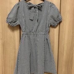 【値下げ‼️】JENNI LOVE ギンガムチェックバックリボンワンピの画像