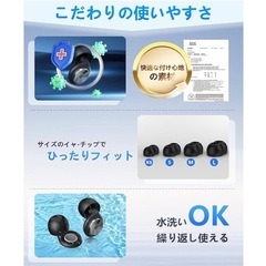 耳栓 完全遮音  睡眠のプロ監修　繰り返し 水洗い可能 男女兼用 （4サイズ S/M/L/XL)の画像