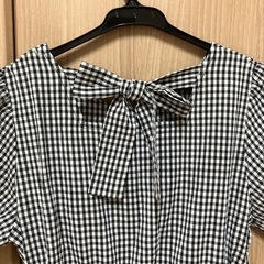 【値下げ‼️】JENNI LOVE ギンガムチェックバックリボンワンピの画像