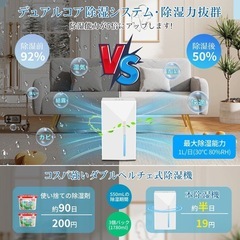 【✨新品✨】除湿機 大容量 2.5L 18畳 ダブルペルチェ式 強力除湿 衣類乾燥 小型 白の画像
