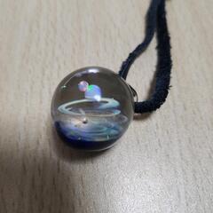 ネックレストップ硝子宇宙玉の画像