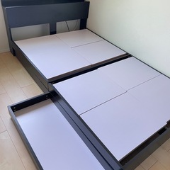 セミダブルベッド《ベッド下収納あり》解体済みの画像
