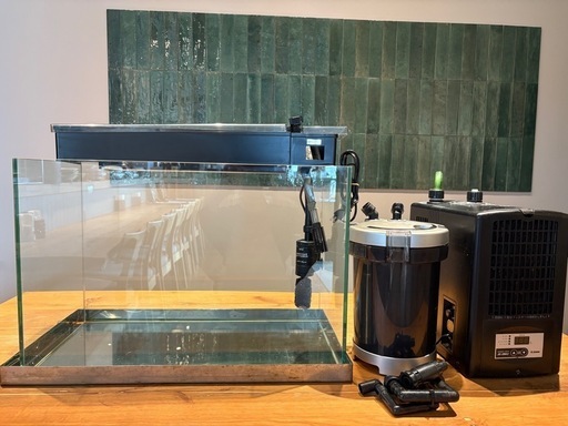 海水用水槽　幅60　ヒィルター、クーラーセット