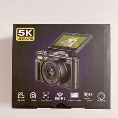 【✨新品✨】デジカメ 5K録画 7500万画素 Wi-Fi 回転可能 デジタルカメラの画像