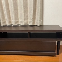 ニトリ 伸縮テレビボード テレビ台 ダークブラウンの画像