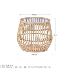 ラタンテーブル　サイドテーブル　の画像