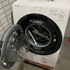 美品　シャープ　分解清掃済み　2023年購入　ドラム式　洗濯乾燥機　ES-S7G-WL 60cm✖️60cm のコンパクトサイズ　洗濯7k 乾燥3.5k　の画像