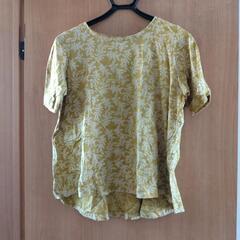 【新品同様】Lサイズ indigo フラワープリント 半袖Tシャツの画像