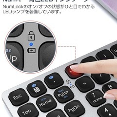 Bluetooth 対応テンキー ワイヤレスキーボード 超薄軽量 Type-Cの画像