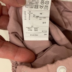 胸元レースロンパース 80の画像