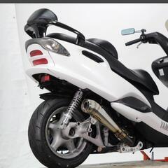 ヤマハマジェスティ125 ステンレス スラッシュカットメガホンマフラーの画像
