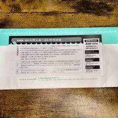 ルスツリゾート遊園地券　1枚の画像