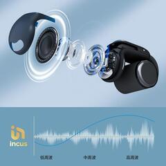 bluetooth5.4 ワイヤレスイヤホン　LED Type-C充電ブラックの画像