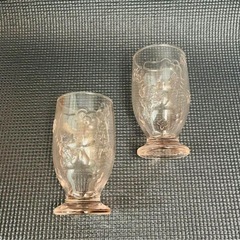 【新品】ハローキティ キティ サンリオ グラス ガラス レリーフグラス 2個の画像