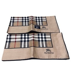 未使用 Burberry ハンカチ 4枚セット チェック 綿混の画像