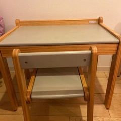 ノスタ　キッズ　デスクセット　グレーの画像