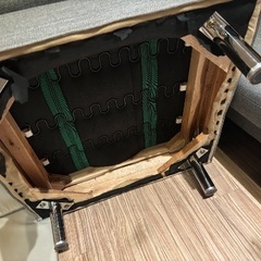 アルモニア　オットマン付きソファ※生地剥がれ有の画像