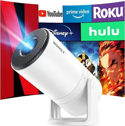 210°回転・Android 11搭載 プロジェクター 天井投影 小型 家庭用 Amazon.co.jp: 【210°回転・Android TV11搭載】Polocsh