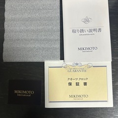 MIKIMOTO パール付置き時計の画像