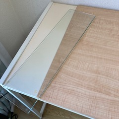 パソコンデスク　部分ガラス天板　の画像