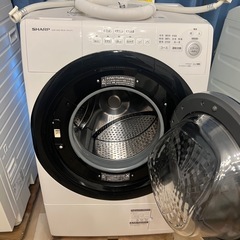 美品　シャープ　分解清掃済み　2022年購入　ドラム式洗濯乾燥機　ES-S7F-WR 人気のピンク　60cm✖️60cm のコンパクトサイズ　洗濯7k 乾燥3.5k　の画像