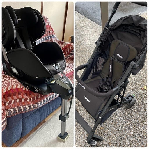 新生児〜4歳 チャイルドシートとベビーカーセットRECARO レカロ