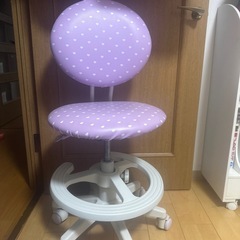 KOIZUMI 学習椅子　ラブリーチェア ハート デスクチェア　椅子 パープルの画像