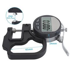 測定器 デジタルシックネスゲージ デジタル厚さ測定器 精度0.001mm 測定範囲0〜10mm 解像度0.001mm/0.00005" 高精度厚み測定器の画像