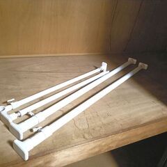 押し入れクローゼット用ポール_支え棒付き(×2セット)の画像