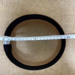 麦わら帽子 リボン付き 天然草の画像