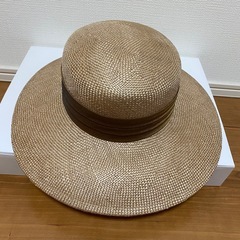 麦わら帽子 リボン付き 天然草の画像