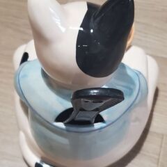 犬の靴べら入れ　ブラシ入れ　陶器製　置物の画像