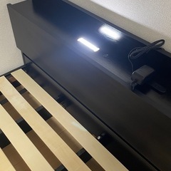 シングルベッドフレーム　黒の画像