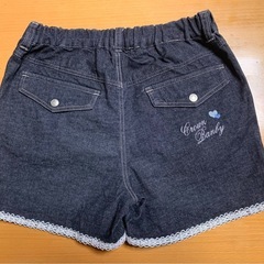 8    クラウンバンビ　デニム風ストレッチ生地ショートパンツ150の画像