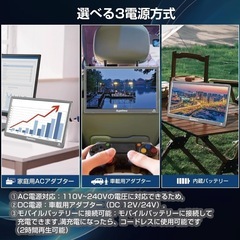 【新品未使用】14インチポータブルテレビ HDMI USB端子搭載 スタンド 車載 吊り下げの画像