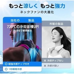 【新品未使用】ネッククーラー 背中送風 冷却プレート 首掛け 羽なし 扇風機 ネックファン の画像