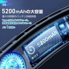 【新品未使用】ネッククーラー 背中送風 冷却プレート 首掛け 羽なし 扇風機 ネックファン の画像