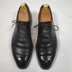 美色パティーヌ仕上げ Berluti アレッサンドロ 8.5 黒紫 メダリオン ホールカットの画像