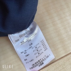 キッズ レース付きワンピース ネイビーの画像