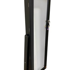 姿見　黒　アクセサリー収納付きの画像