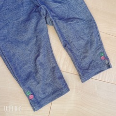 キッズ服 デニンス 7分丈 110cmの画像