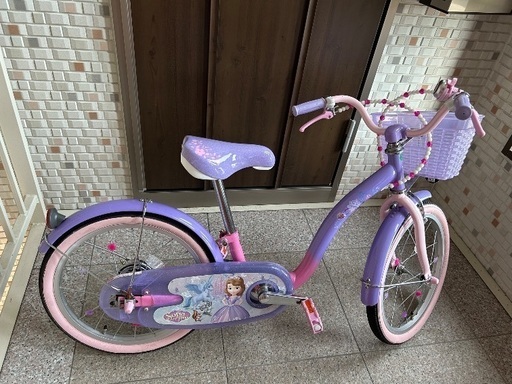 ソフィア　18インチ　自転車　三輪車　スタンド、補助輪付き