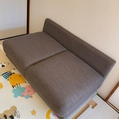 NITORI 2人用布張り肘無しソファ(CA1 DR-DMO)の画像