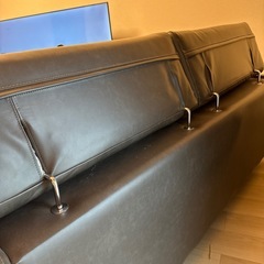 【美品】ニトリレザーソファー　サザーラC2 DGYの画像