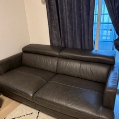 【美品】ニトリレザーソファー　サザーラC2 DGYの画像